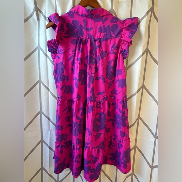 Umgee Women's Midi Dress in Pink and Purple Floral - Picture 4 of 4
